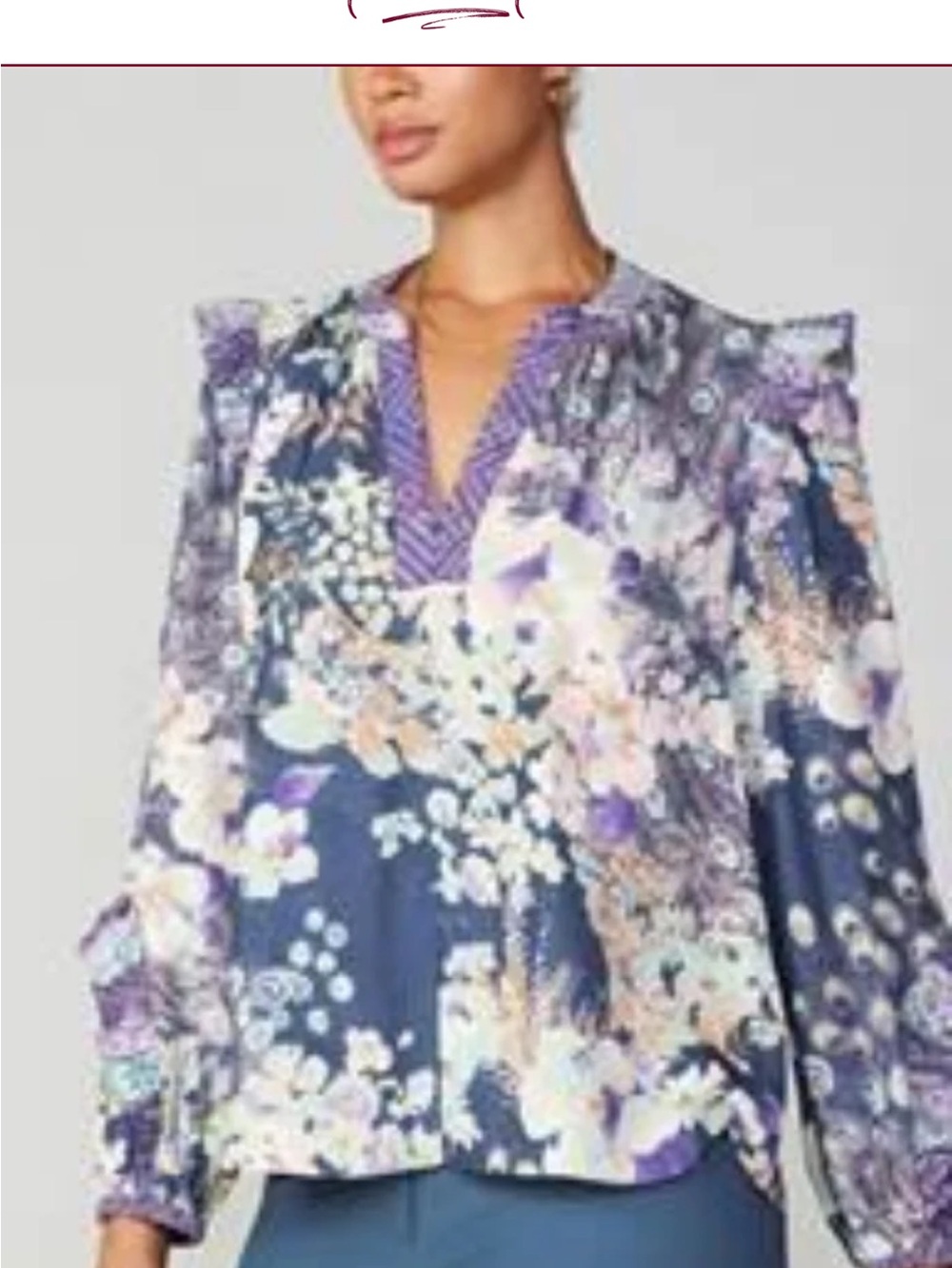 Current Air- Emmeline Peacock Blouse - Multicolor